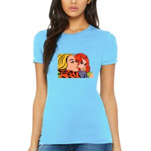 6004_Baby blue Fake Women’s 6004 Baby blue Fake T-shirt