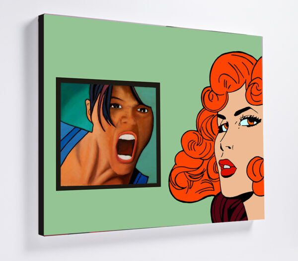 Interactions "Oooof" Canvas Print 76x61cm
