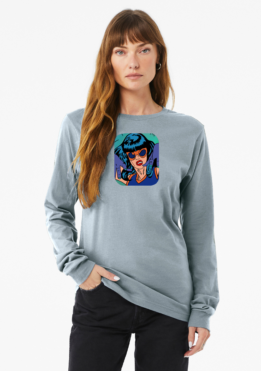 Unisex 3501 Athletic Heather Nightshade T-shirt