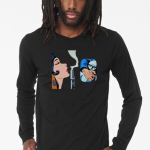 3501_Black_longsleeve_Smoking gun Unisex 3501 Black Smoking gun T-shirt