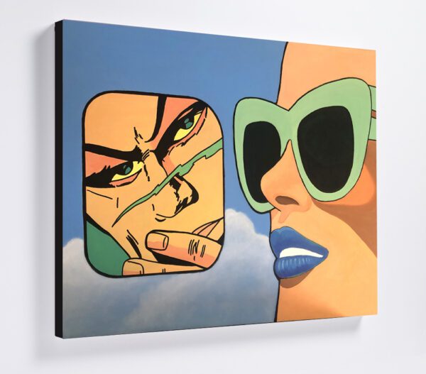 Interactions "Not convinced about the blue" Canvas Print 76x61cm