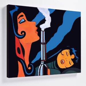 Interactions "The smoking gun" Canvas Print 76x61cm
