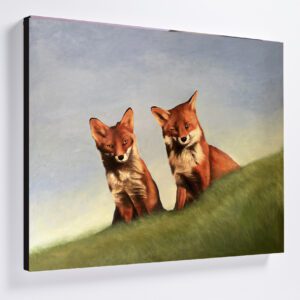 FOXES 4974 Canvas Print 76x56cmÂ