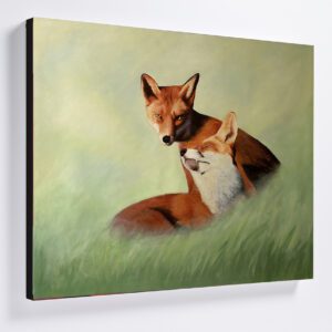 FOXES 4977 Canvas Print 76x56cmÂ